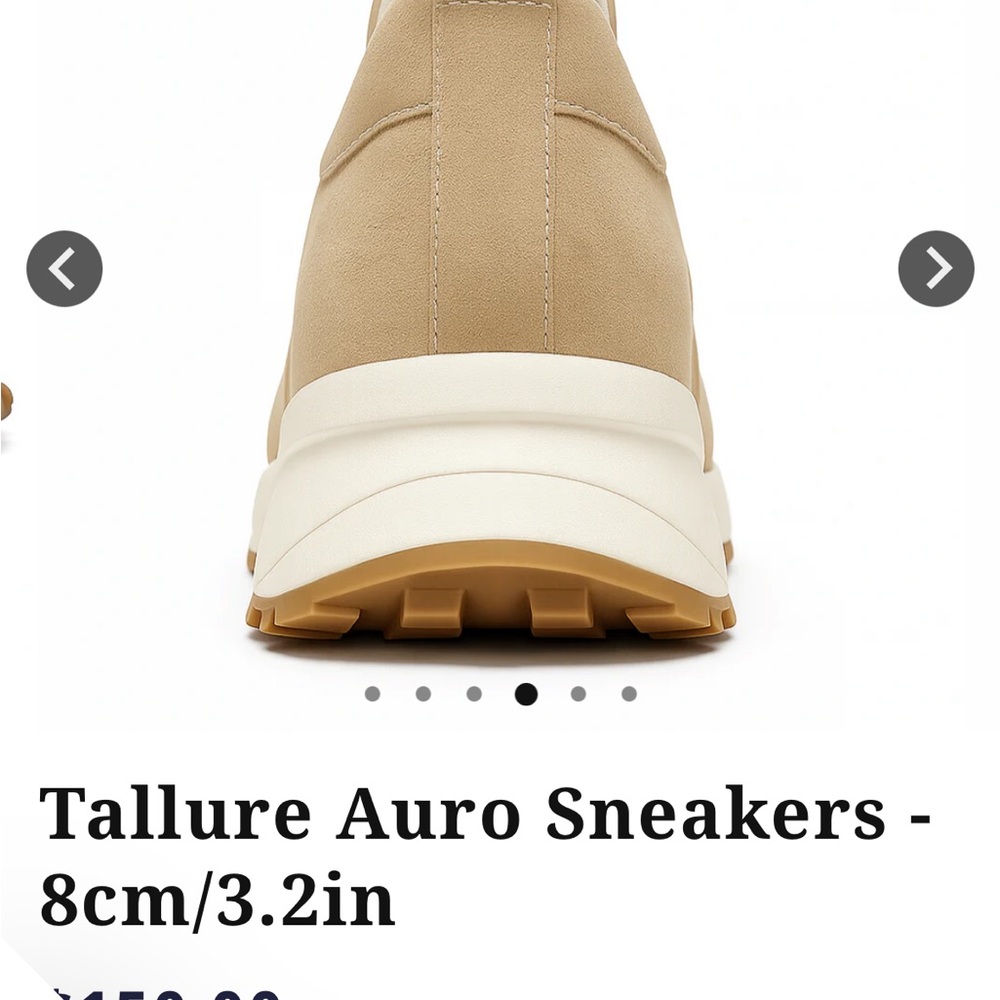 Tallure Women's Beige and White Sneakers - Picture 5 of 7
